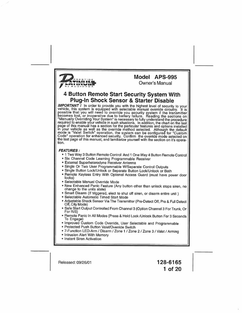 Prestige APS-995 owner's manual