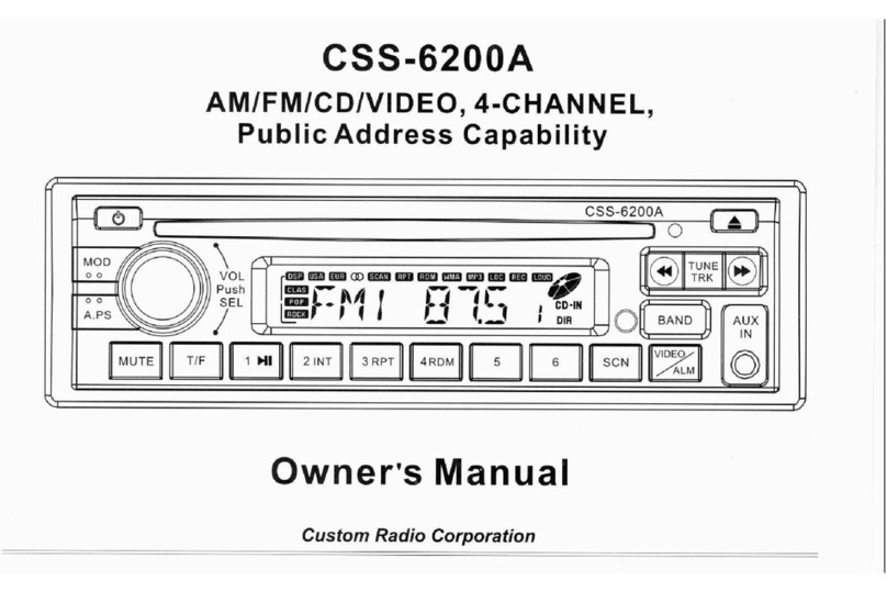 Custom Radio CSS-6200A User manual