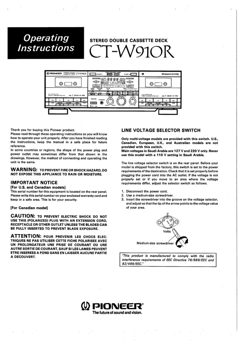 Pioneer CT-W910R User manual