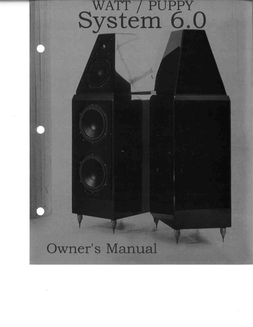 WILSON AUDIO WATT/Puppy 6 owner's manual