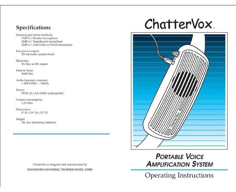 Enhanced Listening ChatterVox operating instructions