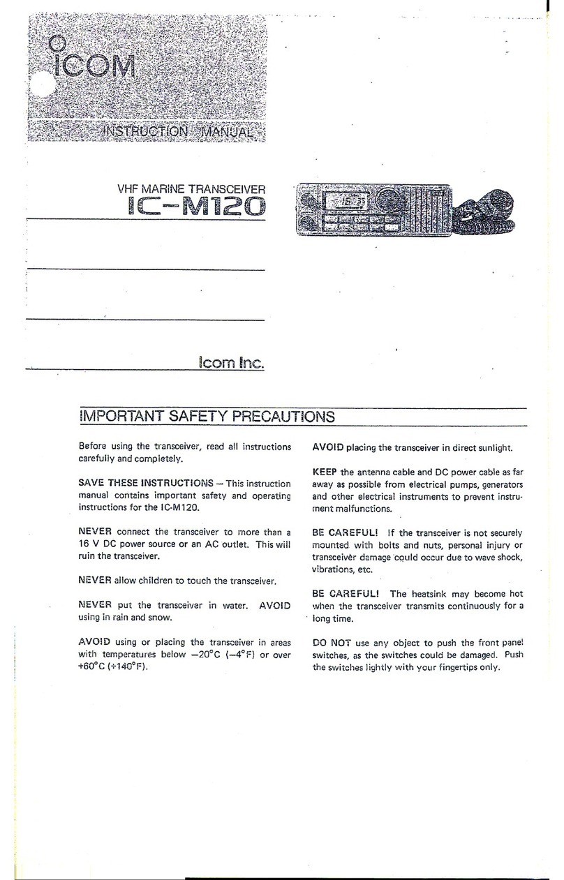 Icom IC-M120 instruction manual