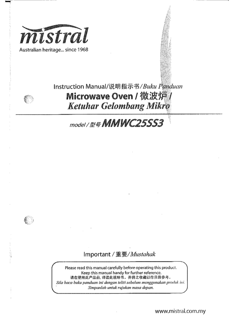 Mistral MMWC25SS3 instruction manual