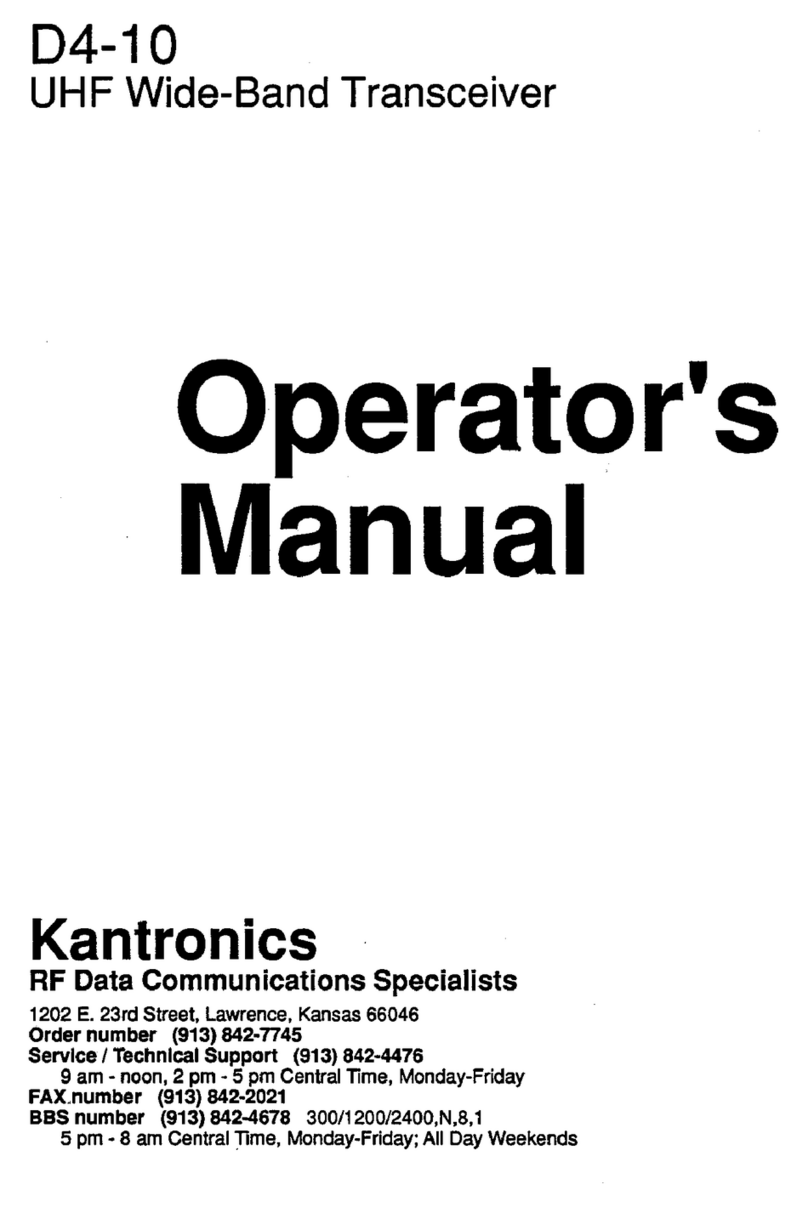 Kantronics D4-10 Operator's manual