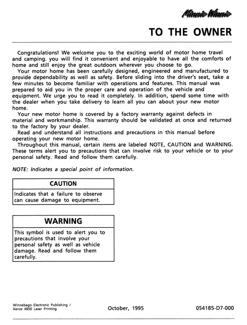 Winnebago 1996 Minnie Winnie User manual