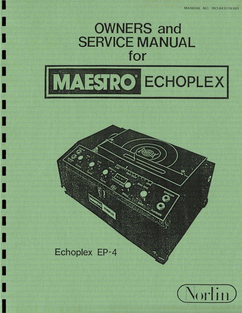 Maestro Echoplex EP-4 Owner's and service manual