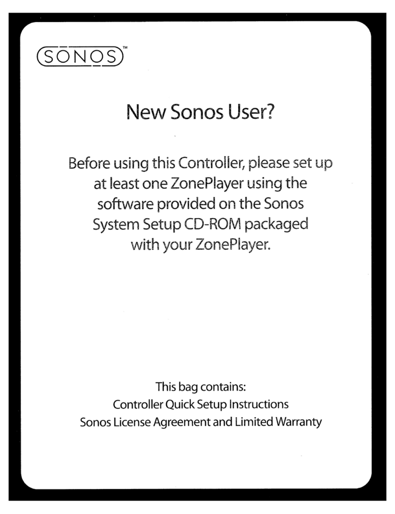 Sonos Controller CR100 Quick setup instructions