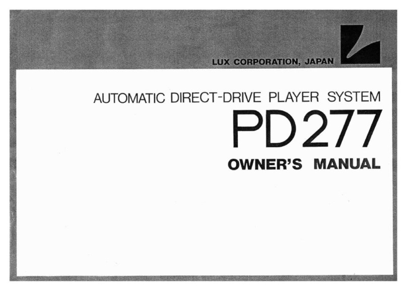 Luxman PD277 owner's manual
