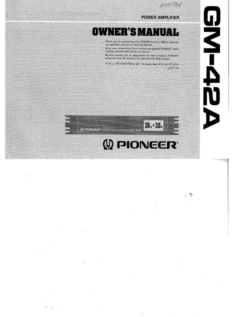 Pioneer GM-42A owner's manual
