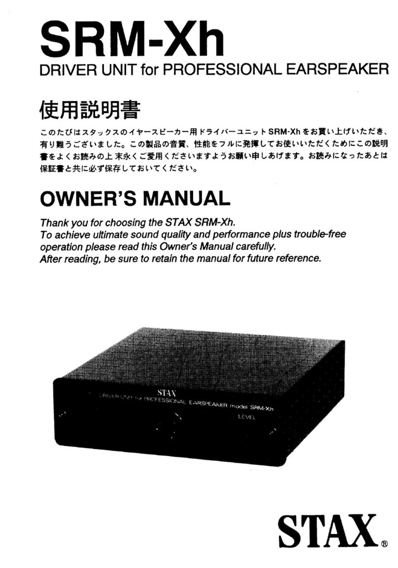 STAX SRM-Xh owner's manual