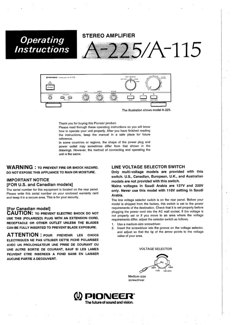 Pioneer a-255 User manual