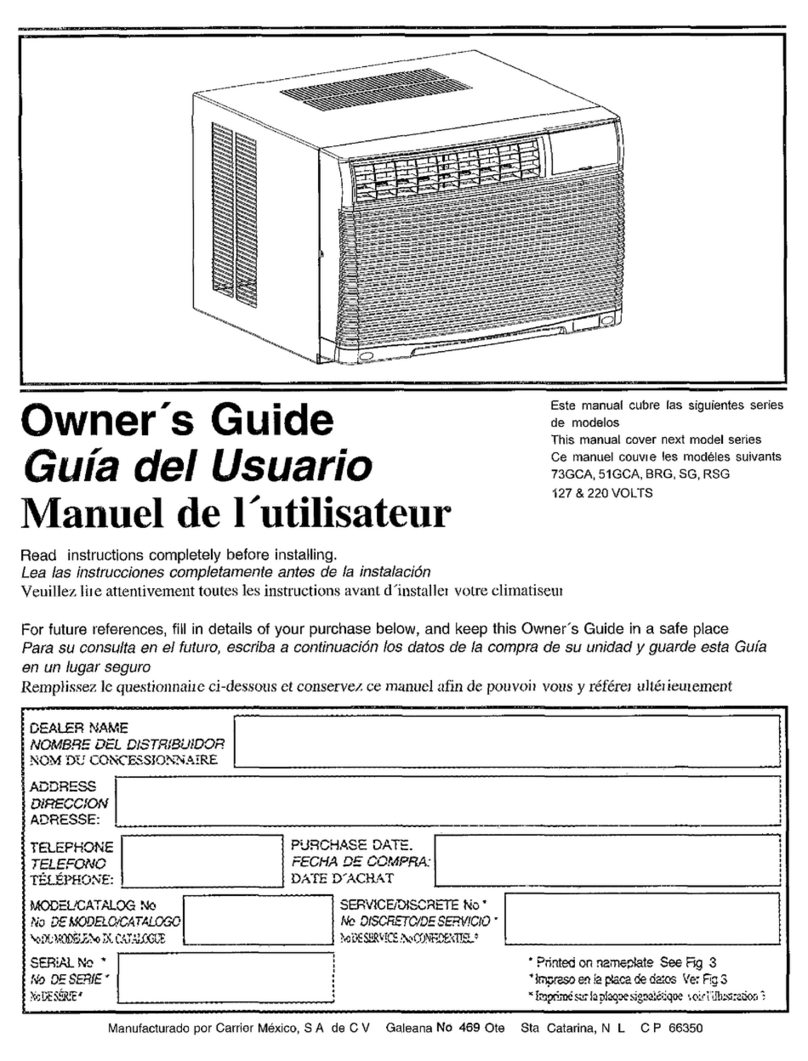 Carrier 73GCA Series User manual Carrier 73GCA Series User manual