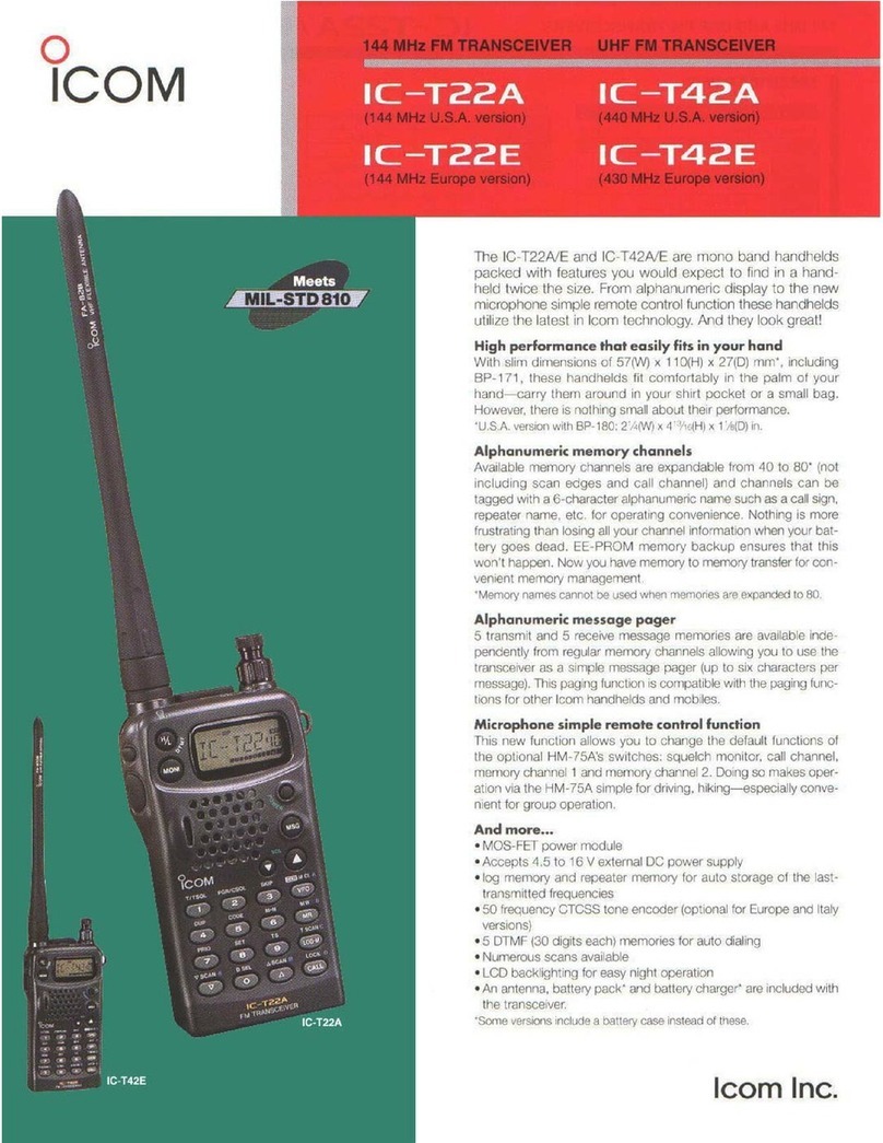 Icom IC-T22A instruction manual
