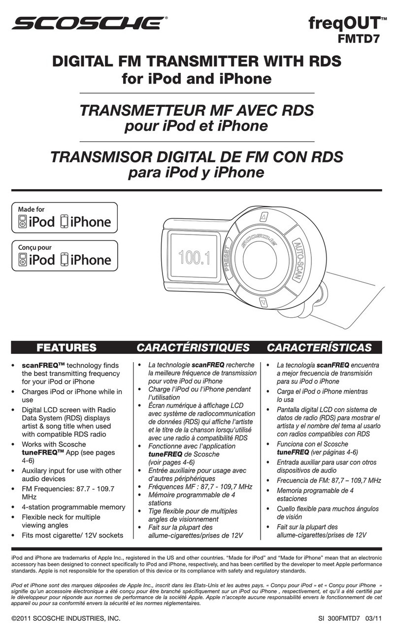 Scosche freqOUT FMTD7 User manual