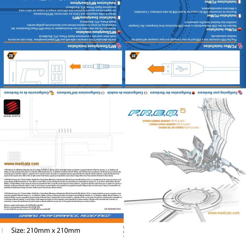 Mad Catz F.R.E.Q. 5 Instruction sheet