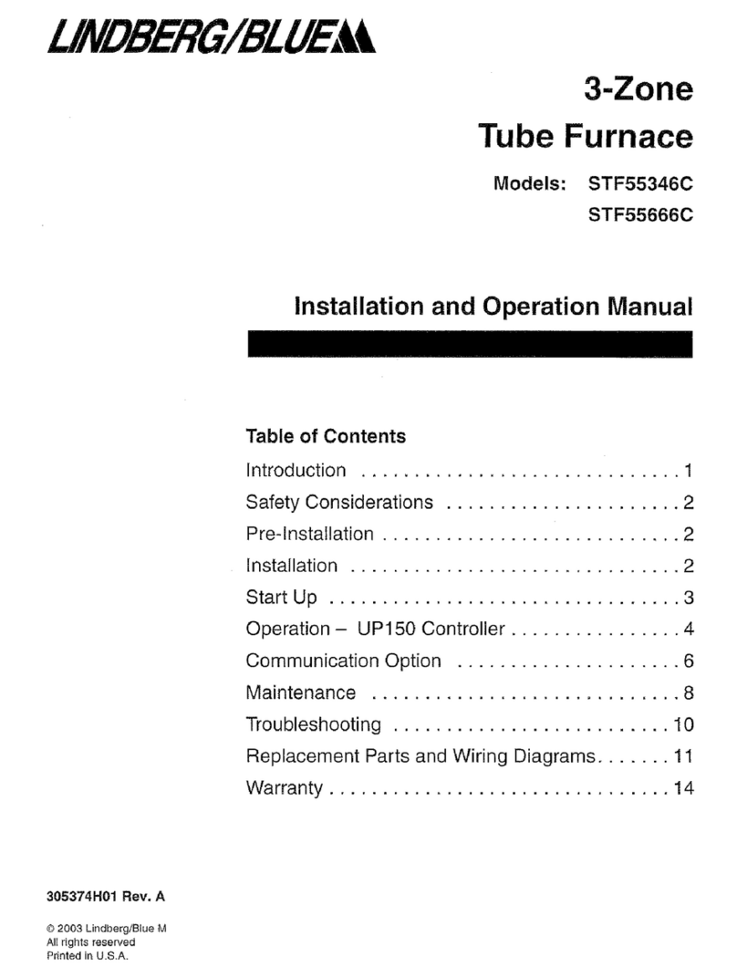 Lindberg/Blue STF55346C Installation and operator's manual