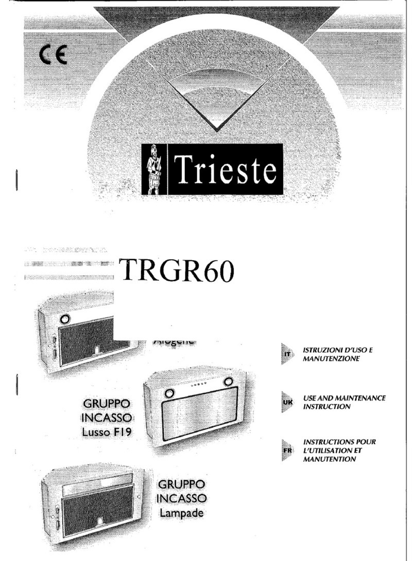 Trieste TRGR60 Use and maintenance instructions Trieste TRGR60 Use and maintenance instructions