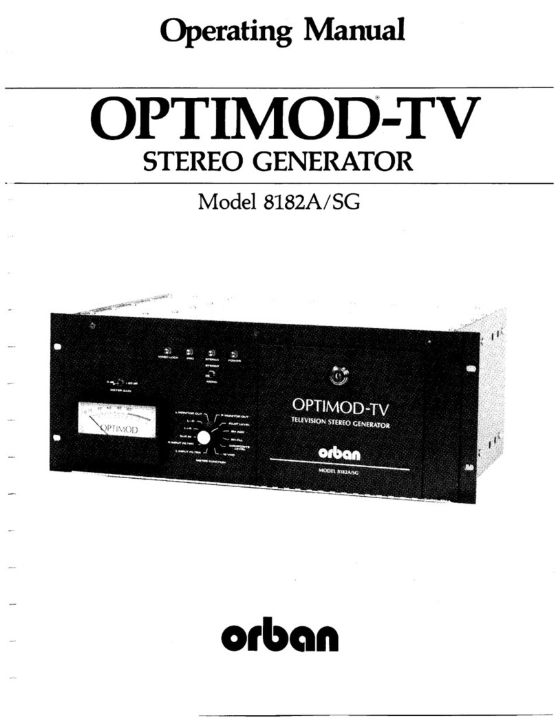Orban Optimod-TV 8182A/SG operating manual