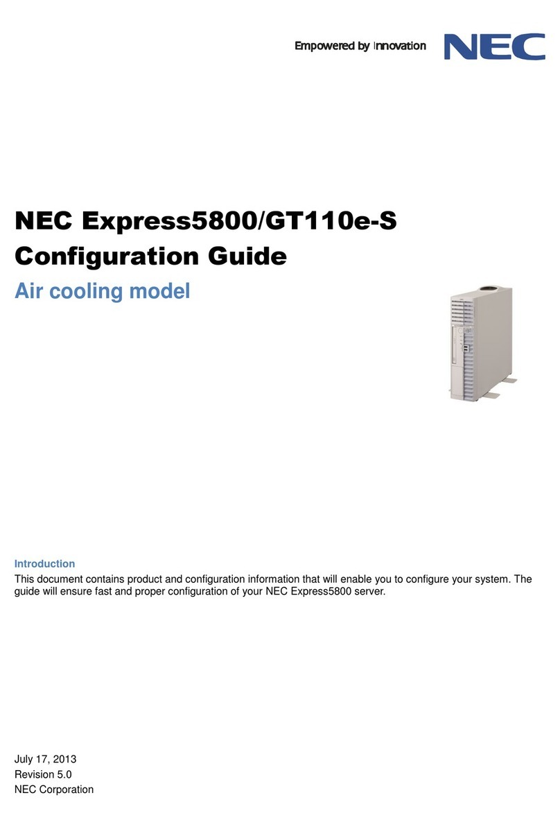 NEC Express5800/GT110e-S User manual