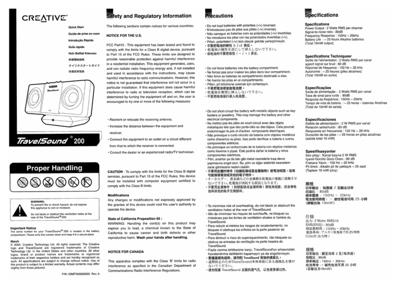 Creative TravelSound 200 quick start