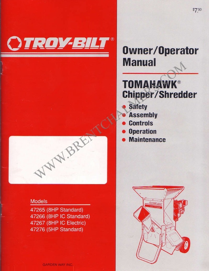 Troy-Bilt Tomahawk 47265 Owner's manual