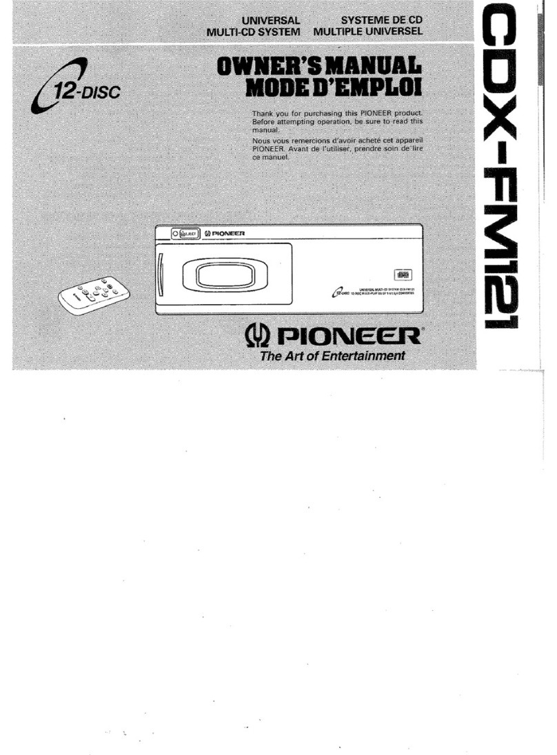 Pioneer CDX-FM121 User manual