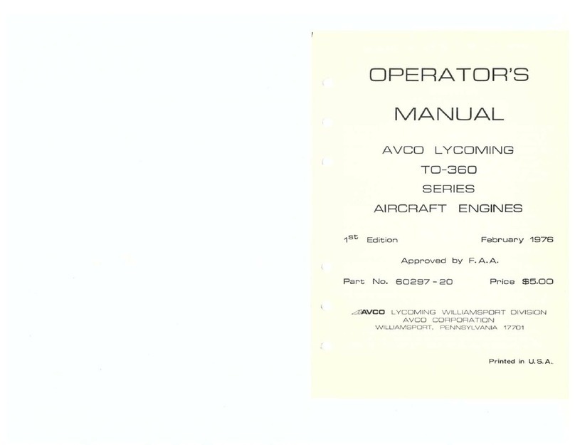 Avco Lycoming TO-360-C Operator's manual