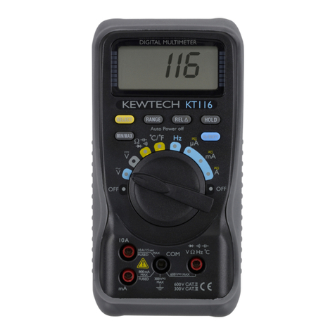 Kewtech KT116 instruction manual