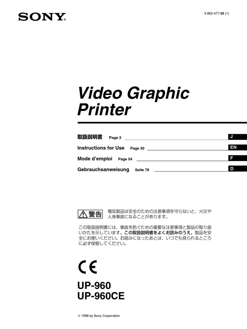 Sony UP-960 User manual