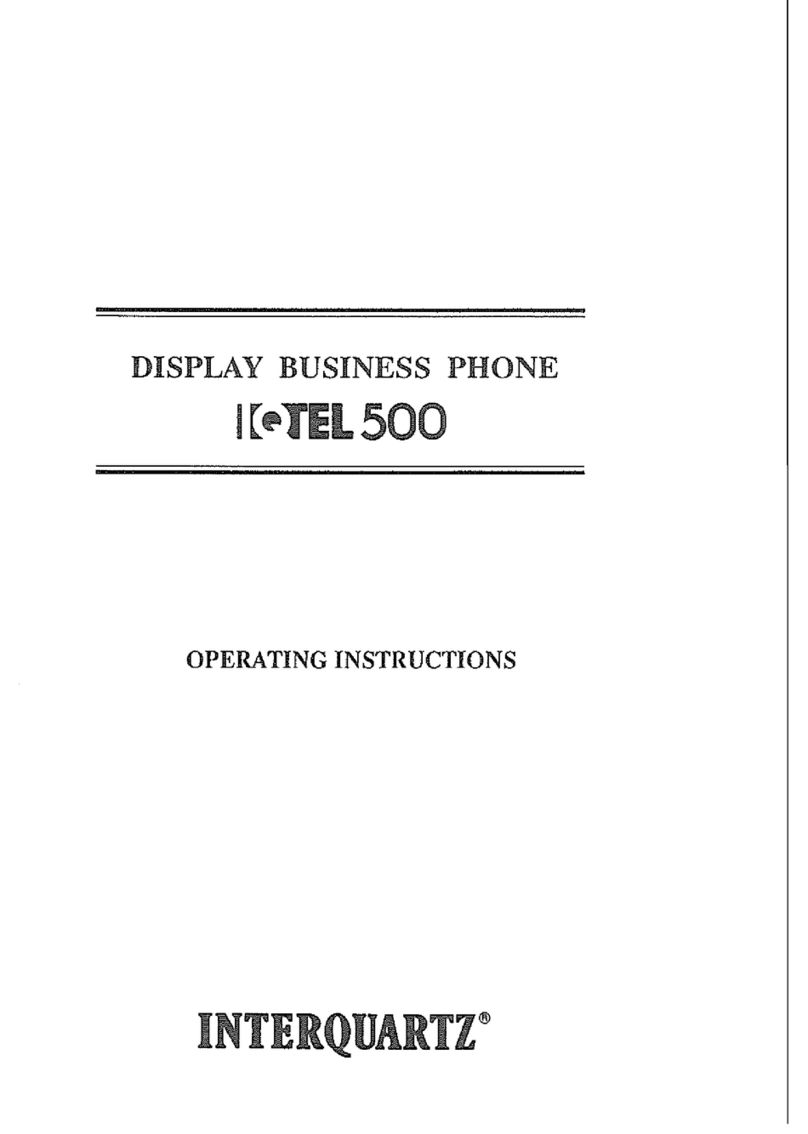 Interquartz IQTEL500 operating instructions