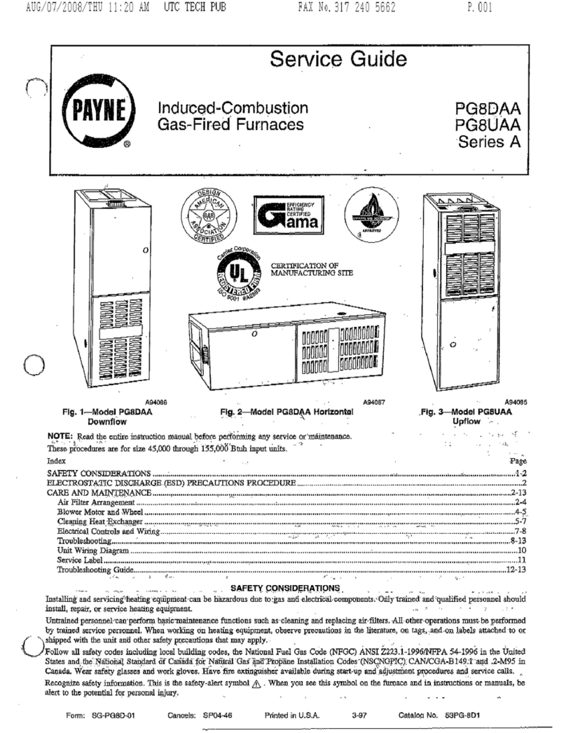 Payne PG8DAA User manual