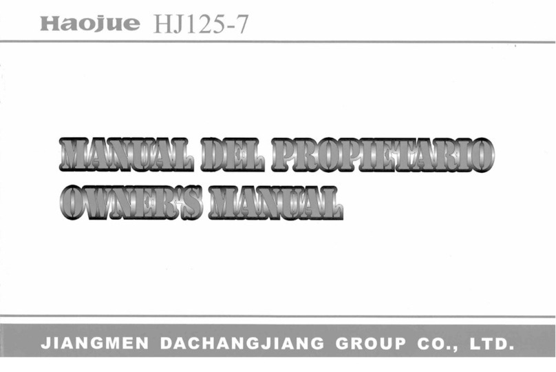 Haojue HJ125-7 owner's manual