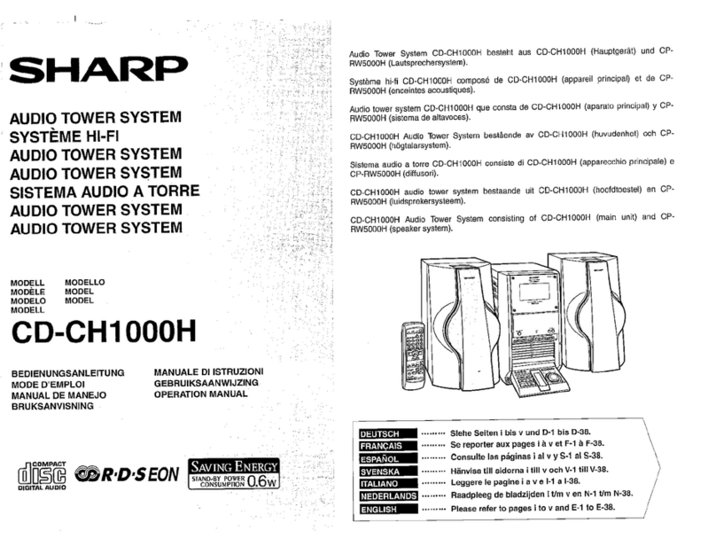 Sharp CD-CH1000H Operation manual