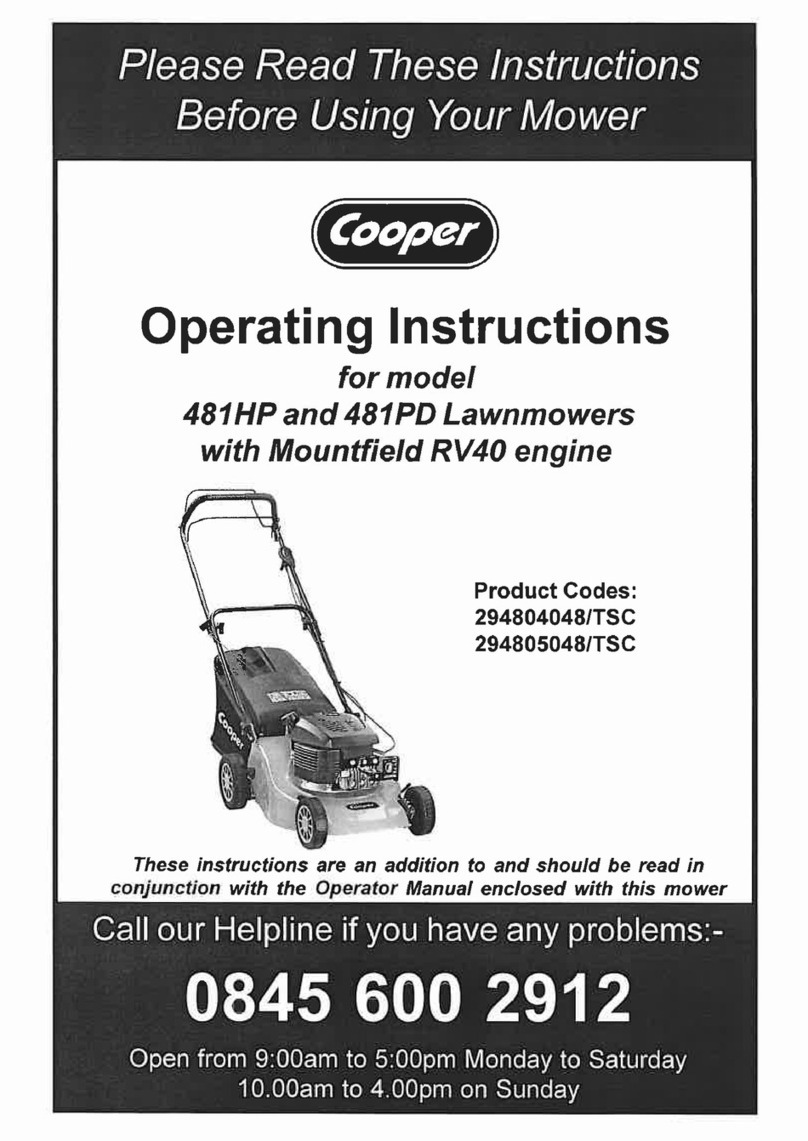 Cooper 481HP operating instructions