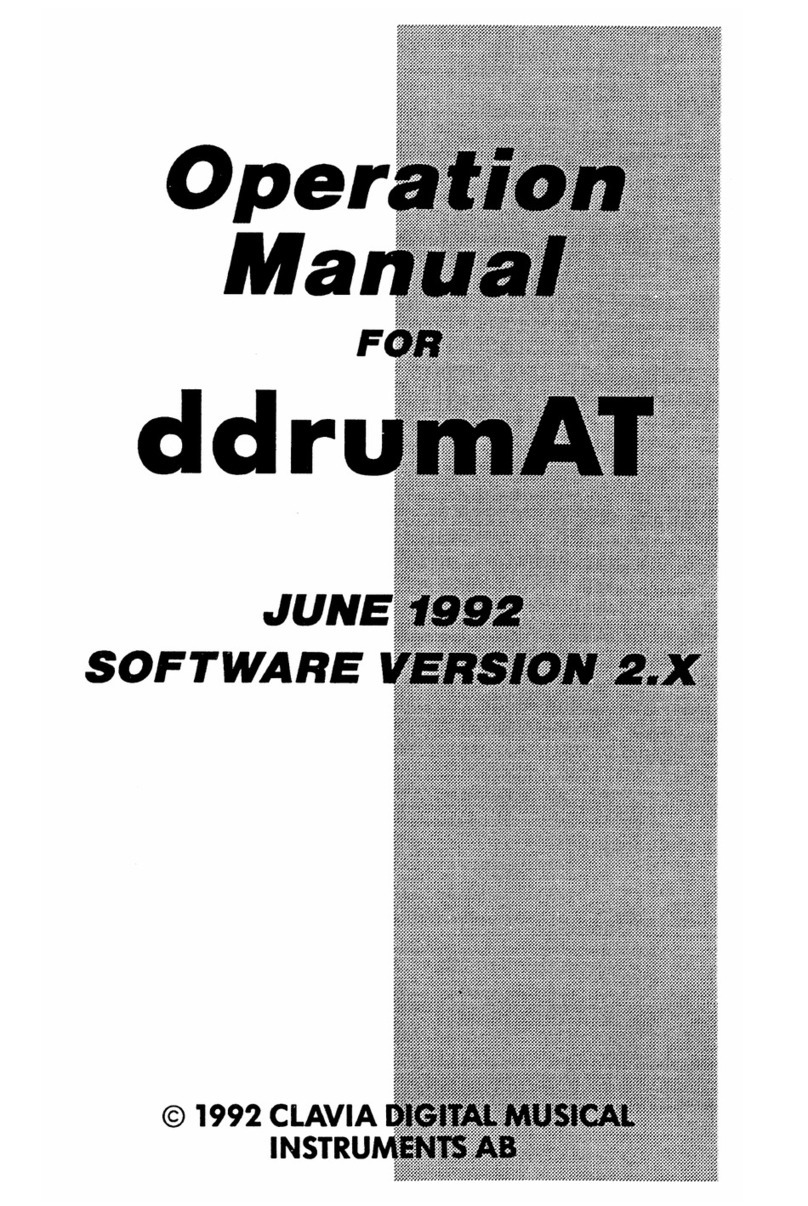 Clavia ddrumAT Operation manual