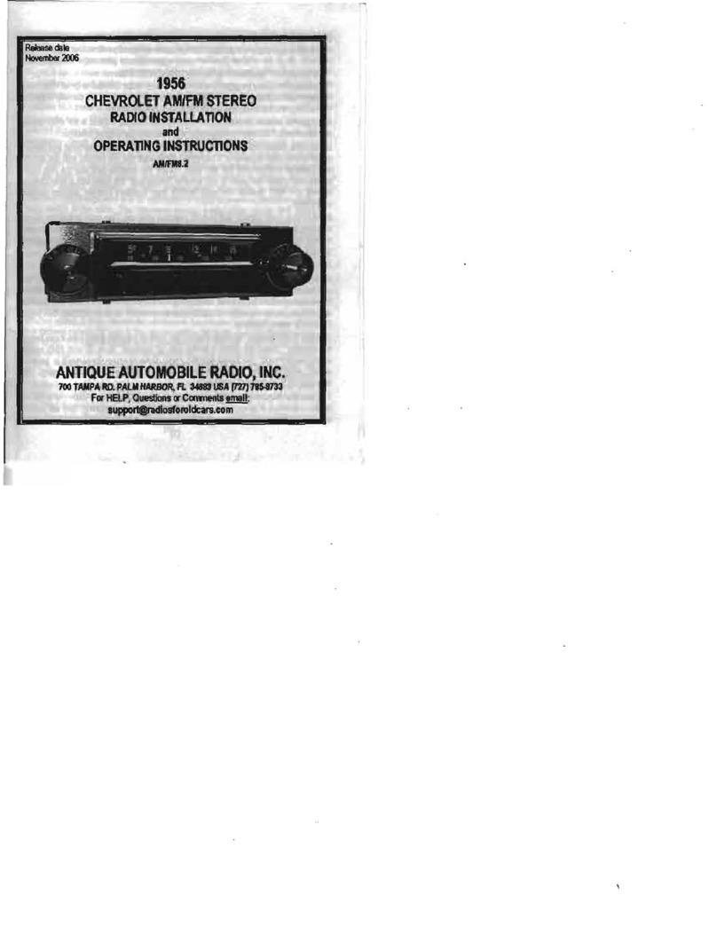 Antique Automobile Radio 1956 User manual