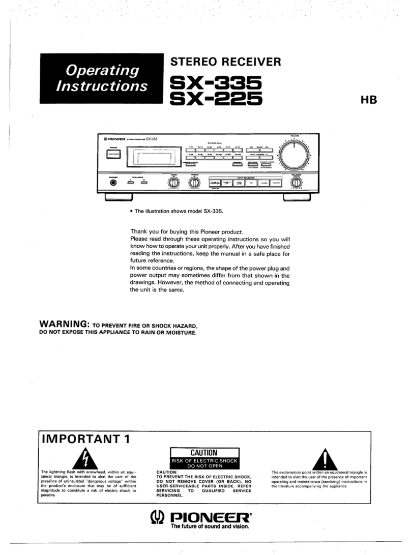 Pioneer SX-335 operating instructions