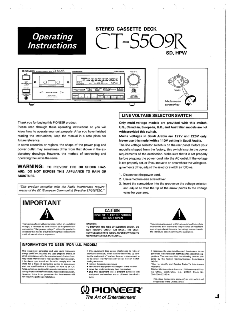 Pioneer CT-S509R User manual