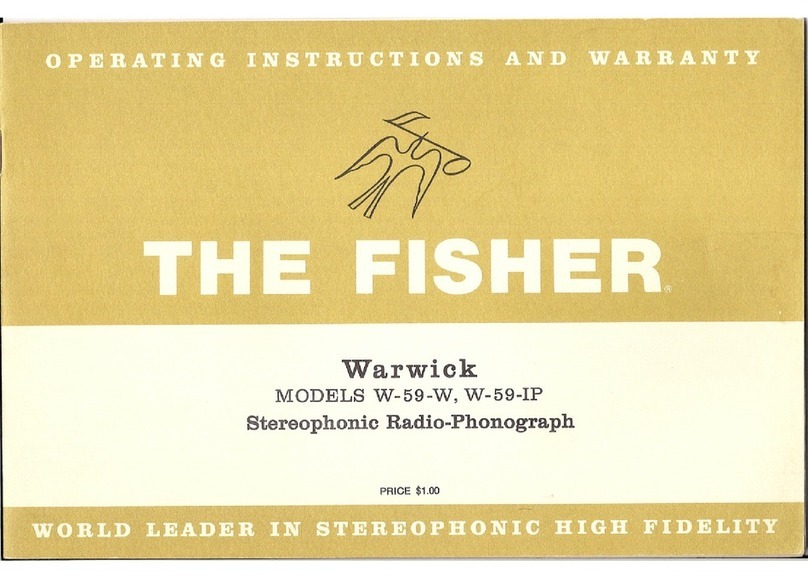 Fisher Warwick W-59-W Installation guide