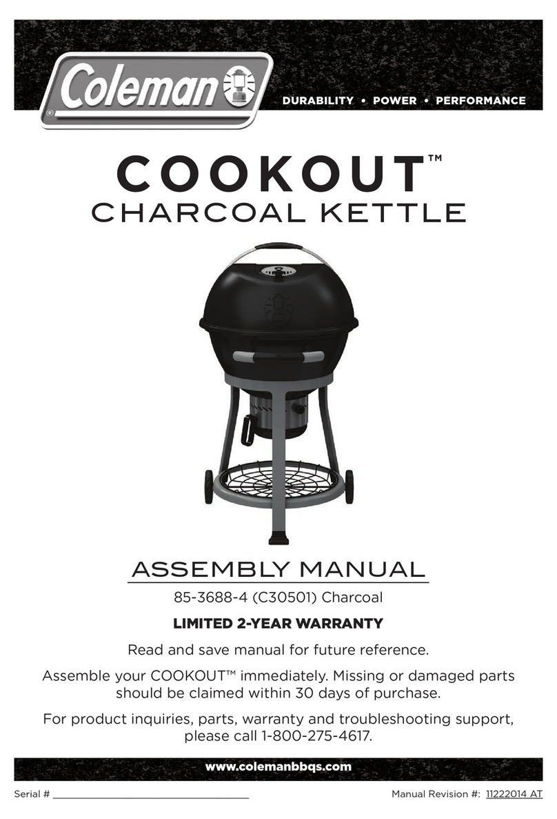 Coleman COOKOUT Assembly manual