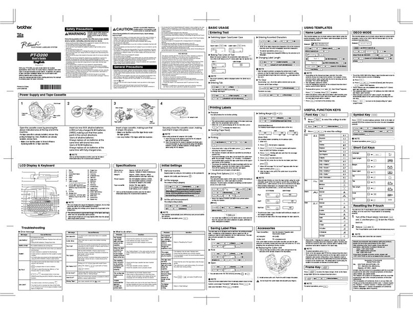 Brother P-Touch PT-D200 User manual