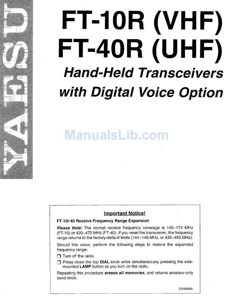 Yaesu FT-10R User manual Yaesu FT-10R User manual