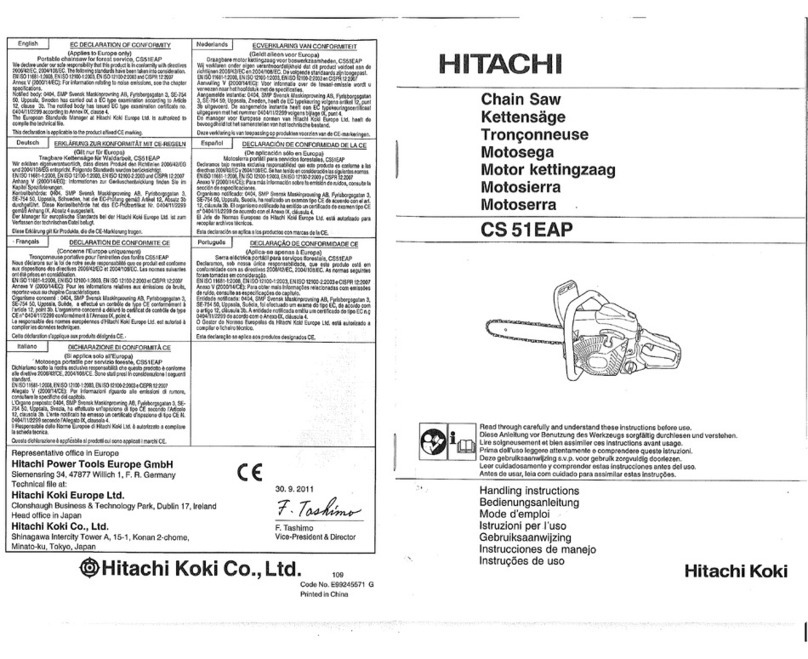 Hitachi Koki CS 51EAP User manual