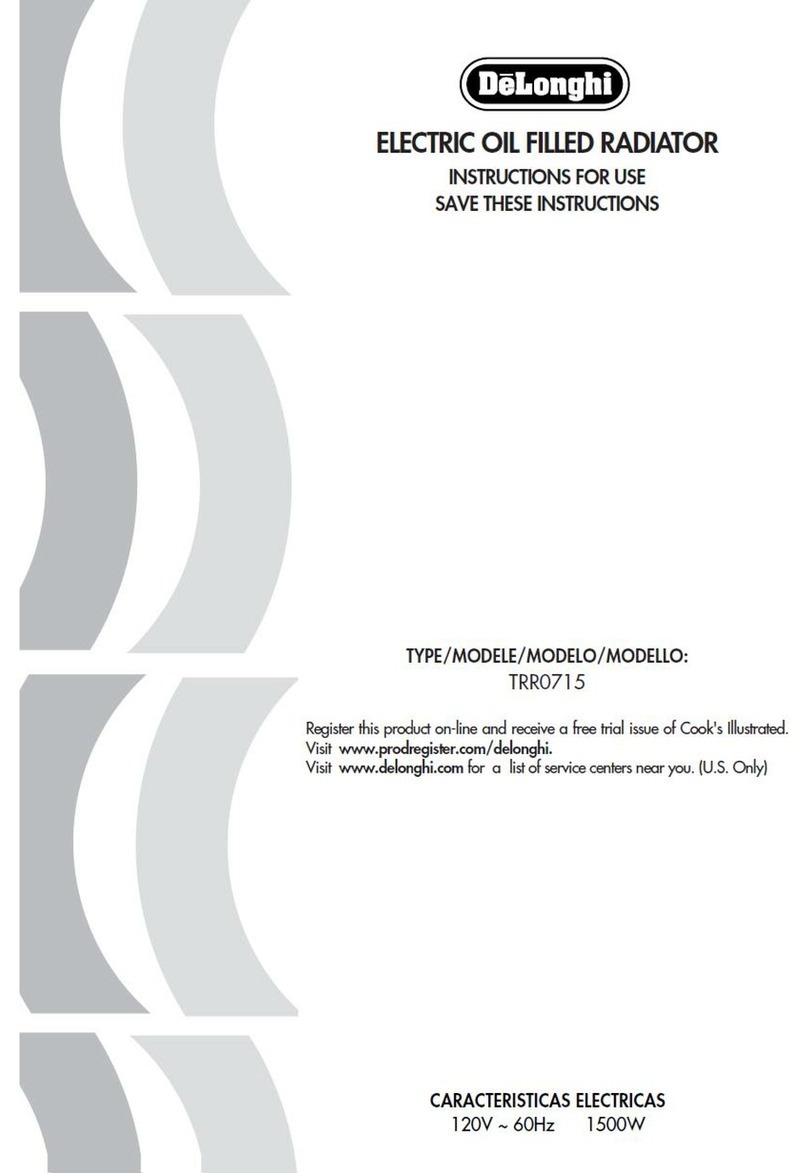 DeLonghi TRR0715 User manual DeLonghi TRR0715 User manual