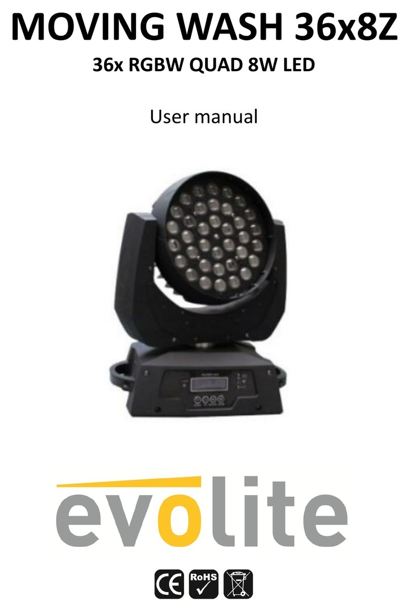 Evo-lite MOVING WASH 36x8Z user manual
