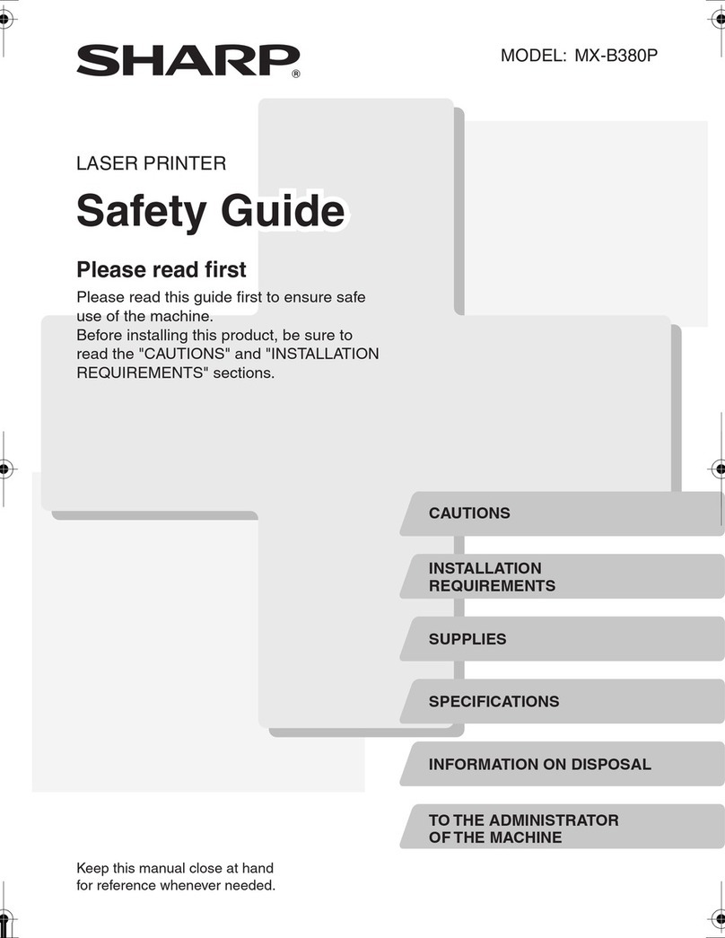 Sharp MX-B380P Installation and operating manual