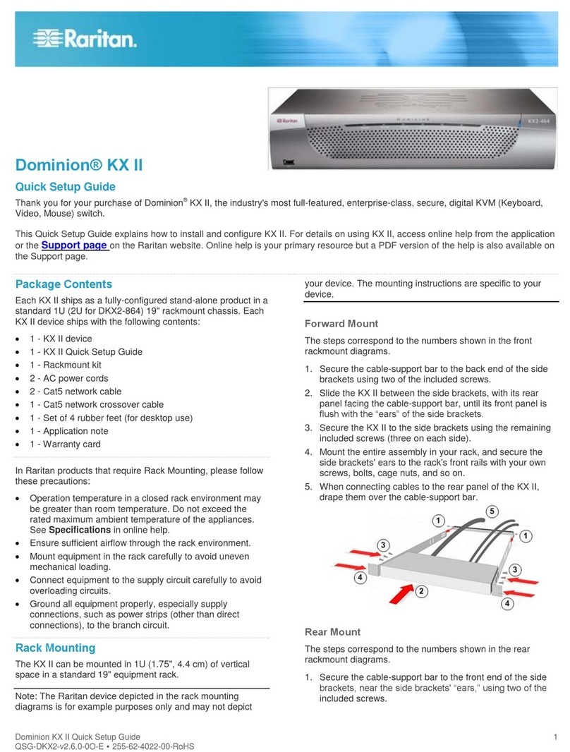 Raritan KX II Quick setup guide
