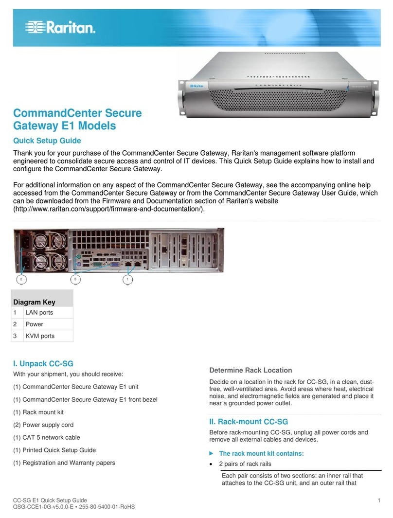 Raritan E1 series Quick setup guide
