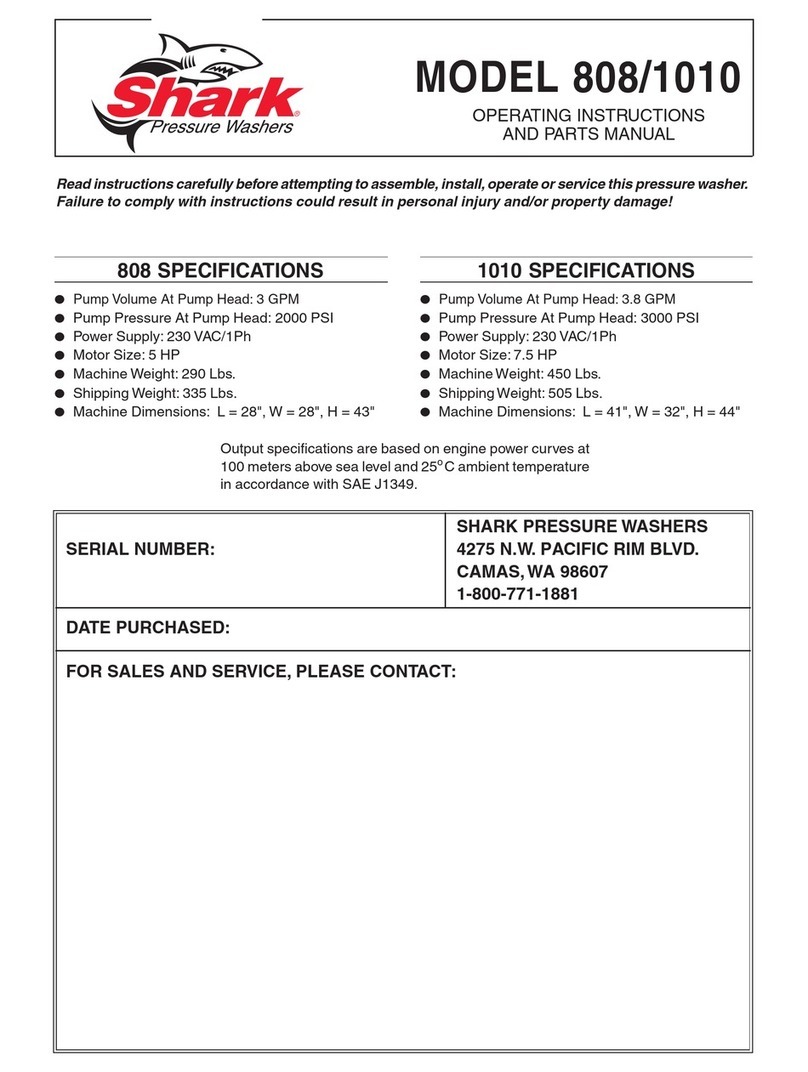 Shark 808 Operating instructions and parts manua