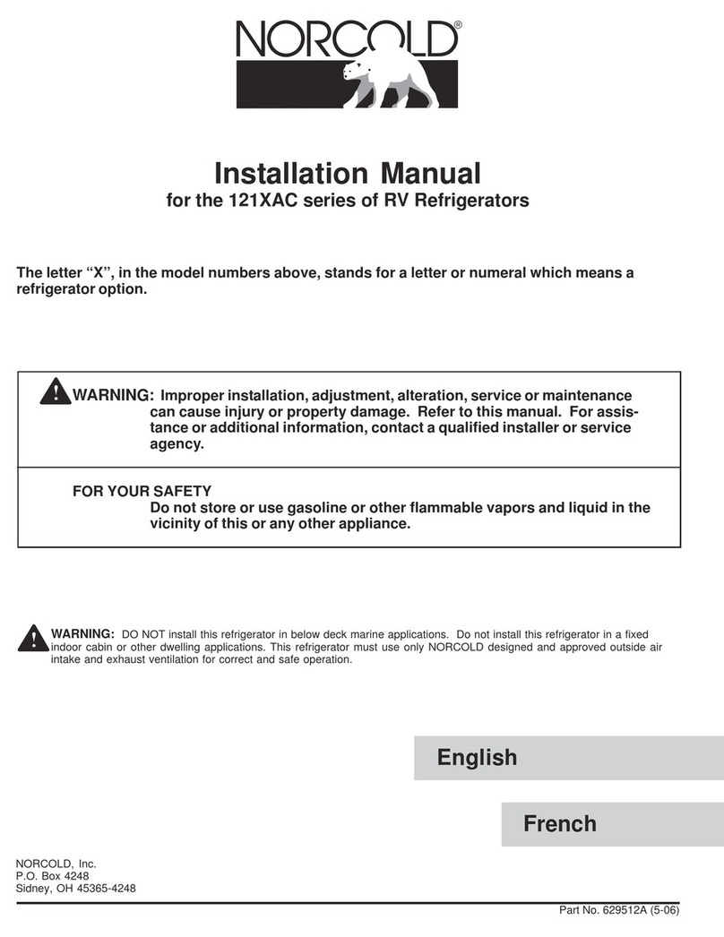 Norcold 121X AC Series User manual